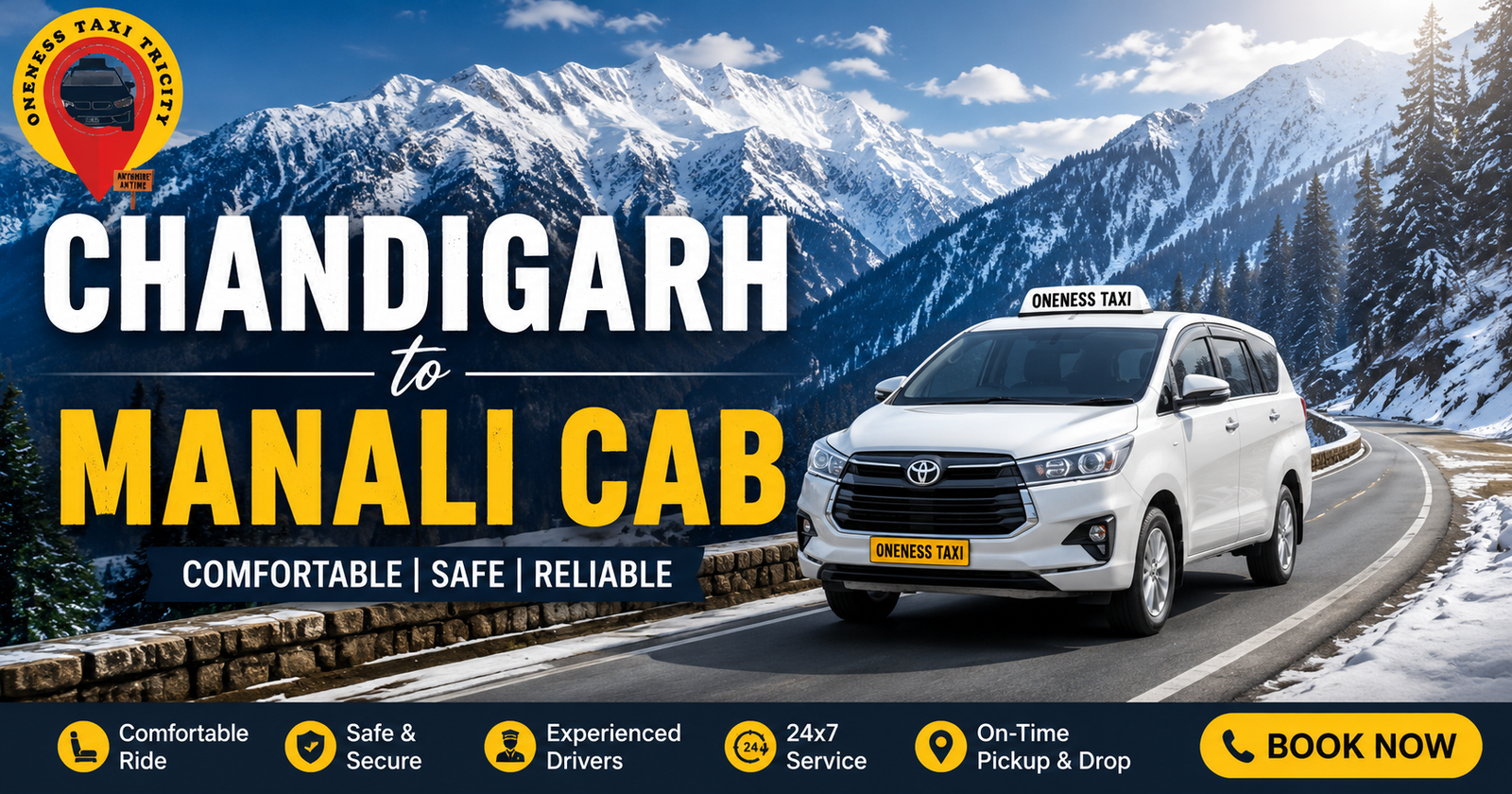 Chandigarh to Manali Cab – Comfortable, Safe & Affordable Cab Service